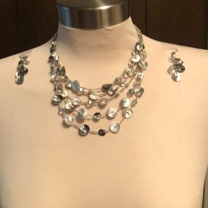 Necklace and earring set. Chicos